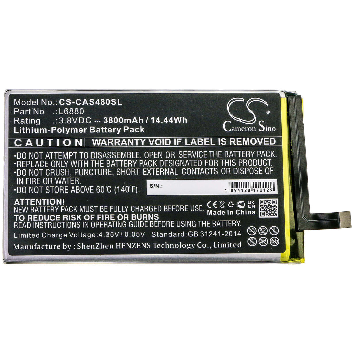 Battery For Caterpillar, Cat S48c 3.8v, 3800mah - 14.44wh Mobile, SmartPhone Cameron Sino Technology Limited   