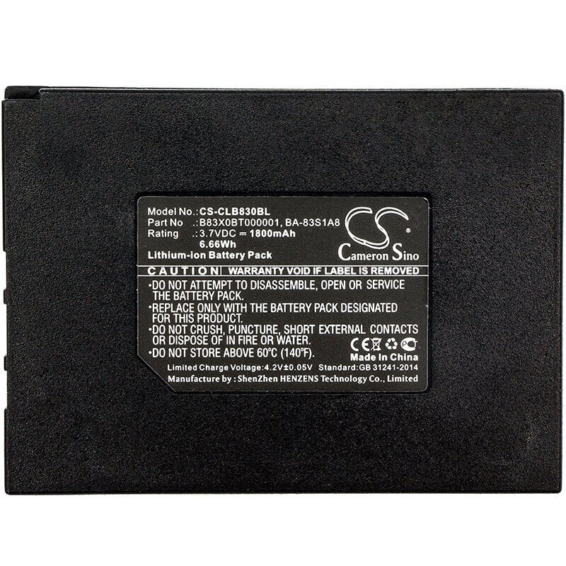 Battery For Cipherlab, 8300 3.7v, 1800mah - 6.66wh Barcode Scanner Cameron Sino Technology Limited   