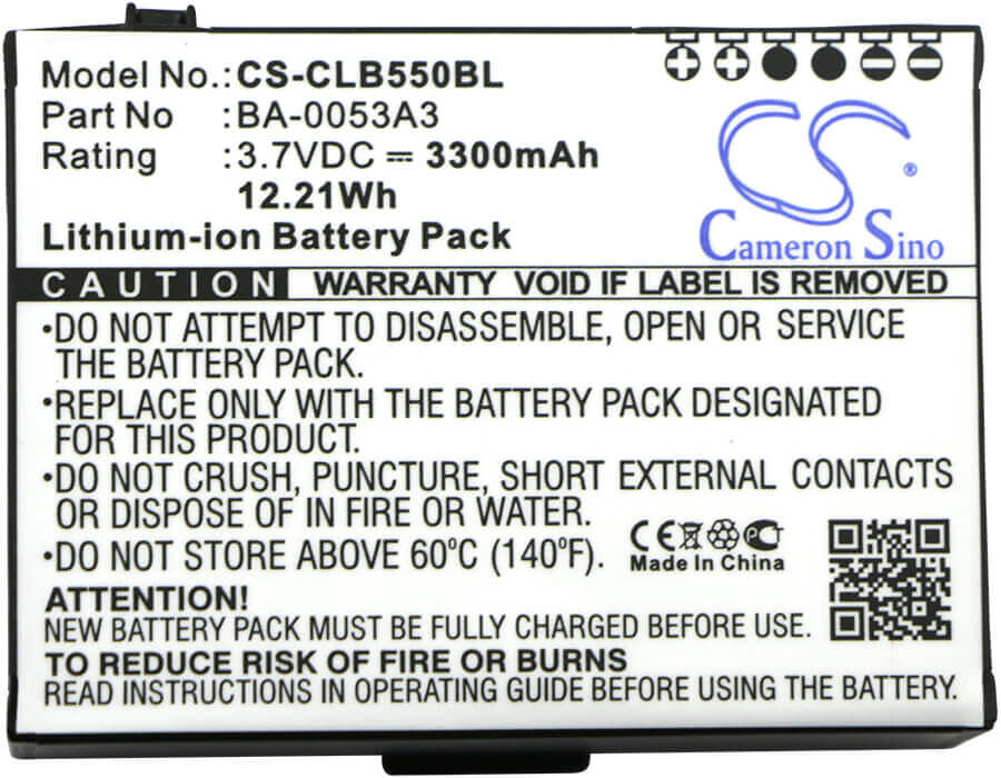 Battery For Cipherlab, Cp55 3.7v, 3300mah - 12.21wh Barcode Scanner Cameron Sino Technology Limited   