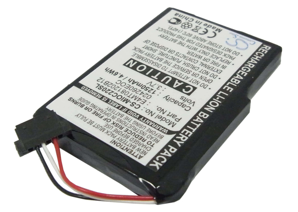 Battery For Clarion Map 770, Map770, Map780 3.7v, 1250mah - 4.63wh GPS, Navigator Cameron Sino Technology Limited   