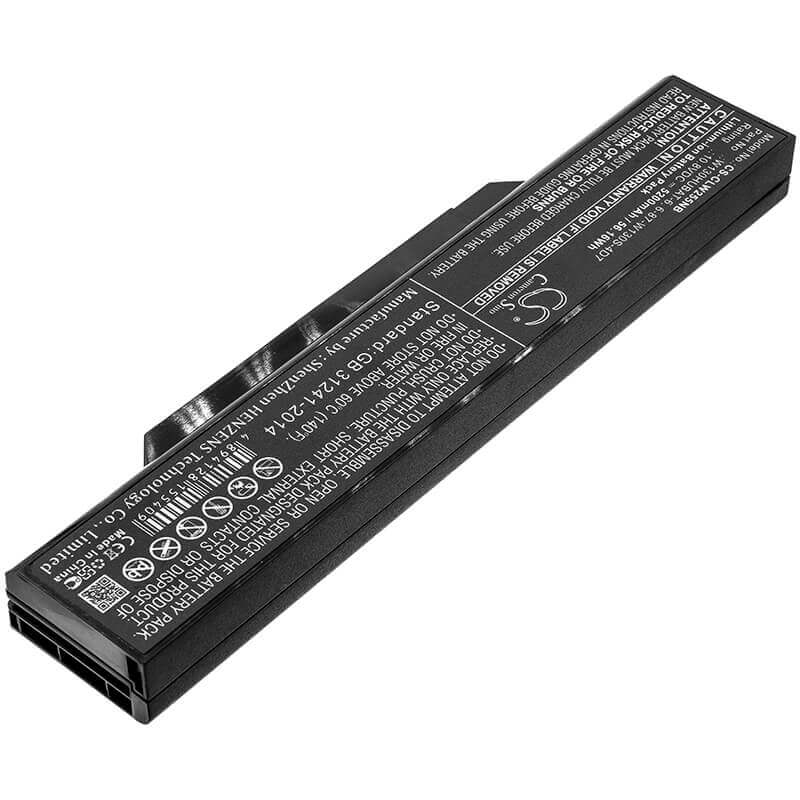 Battery For Clevo, W130ev, W130ew, W130ex 10.8v, 5200mah - 56.16wh Notebook, Laptop Cameron Sino Technology Limited   