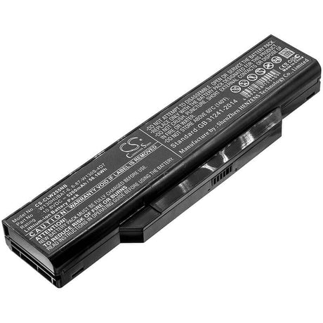 Battery For Clevo, W130ev, W130ew, W130ex 10.8v, 5200mah - 56.16wh Notebook, Laptop Cameron Sino Technology Limited   