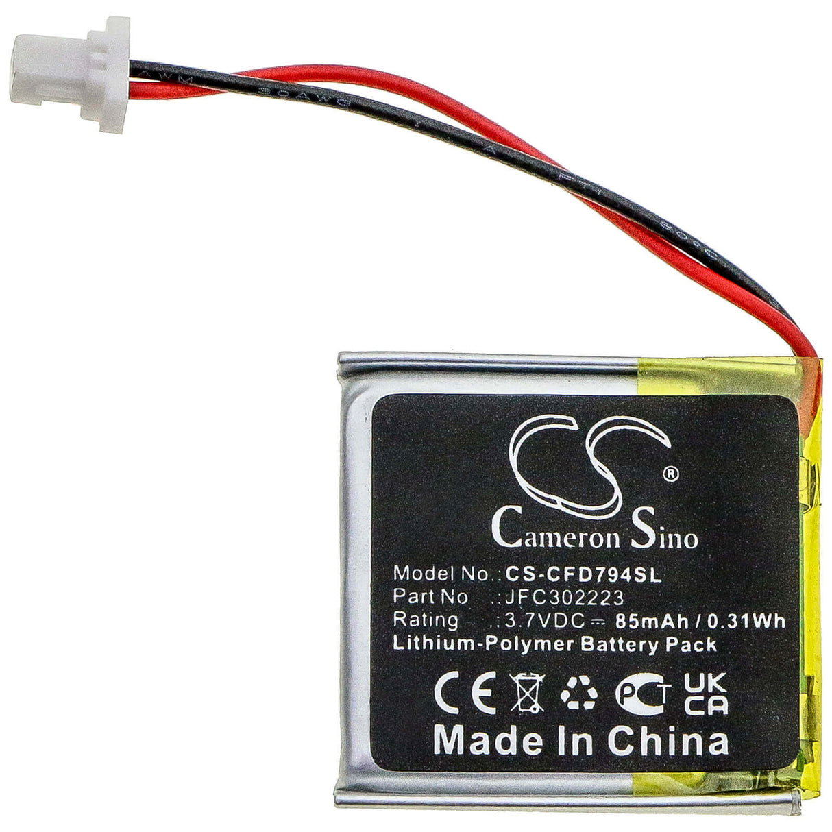 Battery For Clifford, 3706, 4706, 5706 3.7v, 85mah - 0.31wh Remote Start and Entry Systems Cameron Sino Technology Limited   