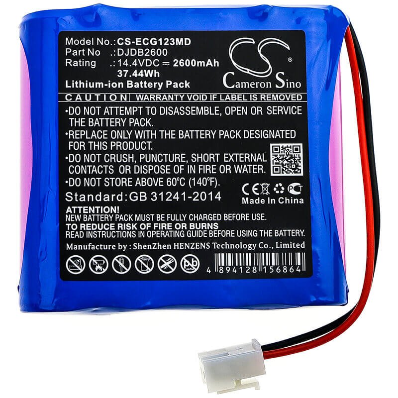 Battery For Cmics, Ecg-1230s, Part Number 14.4v, 2600mah - 37.44wh Medical Cameron Sino Technology Limited (Medical)   