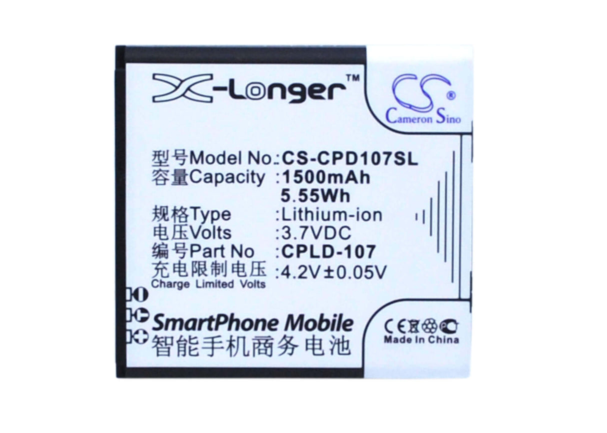 Battery For Coolpad 5211, 5108, 5109 3.7v, 1500mah - 5.55wh Mobile, SmartPhone Cameron Sino Technology Limited   