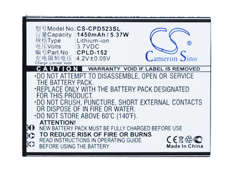 Battery For Coolpad 5263, 5360 3.7v, 1450mah - 5.37wh Mobile, SmartPhone Cameron Sino Technology Limited   