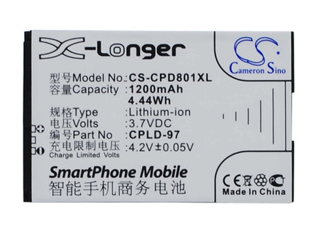 Battery For Coolpad 8010 3.7v, 1200mah - 4.44wh Mobile, SmartPhone Cameron Sino Technology Limited   