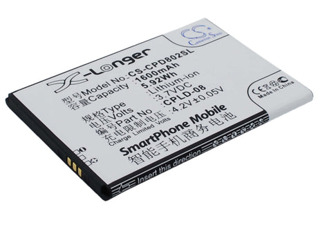 Battery For Coolpad 8020 3.7v, 1600mah - 5.92wh Mobile, SmartPhone Cameron Sino Technology Limited   