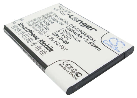 Battery For Coolpad 8809 3.7v, 1500mah - 5.55wh Mobile, SmartPhone Cameron Sino Technology Limited   