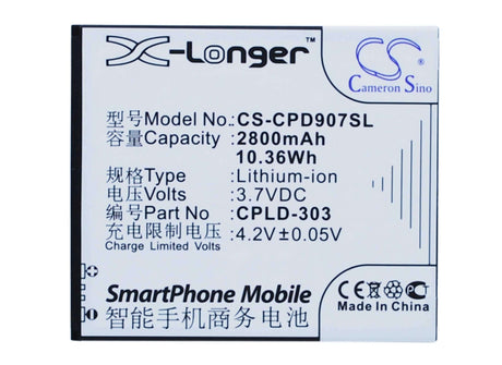 Battery For Coolpad 9070, 9070+ 3.7v, 2800mah - 10.36wh Batteries for Electronics Cameron Sino Technology Limited   