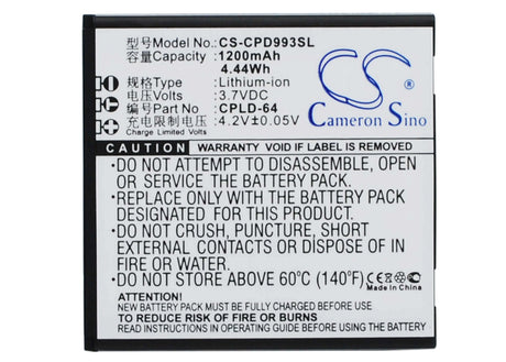 Battery For Coolpad 9930, W702 3.7v, 1200mah - 4.44wh Mobile, SmartPhone Cameron Sino Technology Limited   