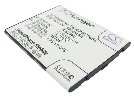 Battery For Coolpad Coolpad W706, 5820, W706+ 3.7v, 1250mah - 4.63wh Mobile, SmartPhone Cameron Sino Technology Limited   