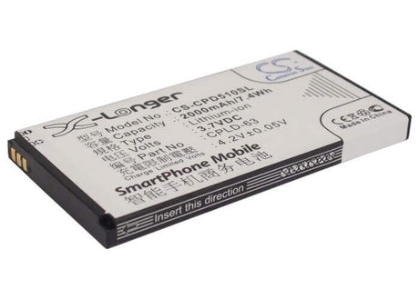 Battery For Coolpad D508, D510, 2168 3.7v, 2000mah - 7.40wh Mobile, SmartPhone Cameron Sino Technology Limited   