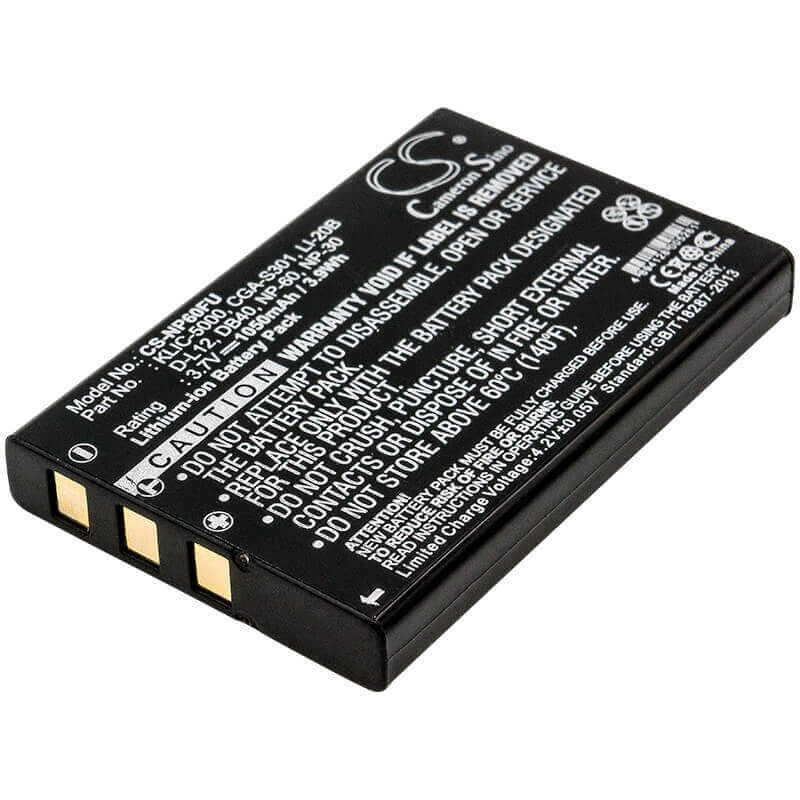 Battery For Creative Divi Cam 428 3.7v, 1050mah - 3.89wh Camera Cameron Sino Technology Limited   