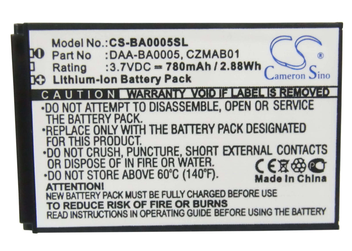 Battery For Creative Zen Micro, Zen Micro Photo, Zen Micro 5gb 3.7v, 780mah - 2.89wh Media Player Cameron Sino Technology Limited   