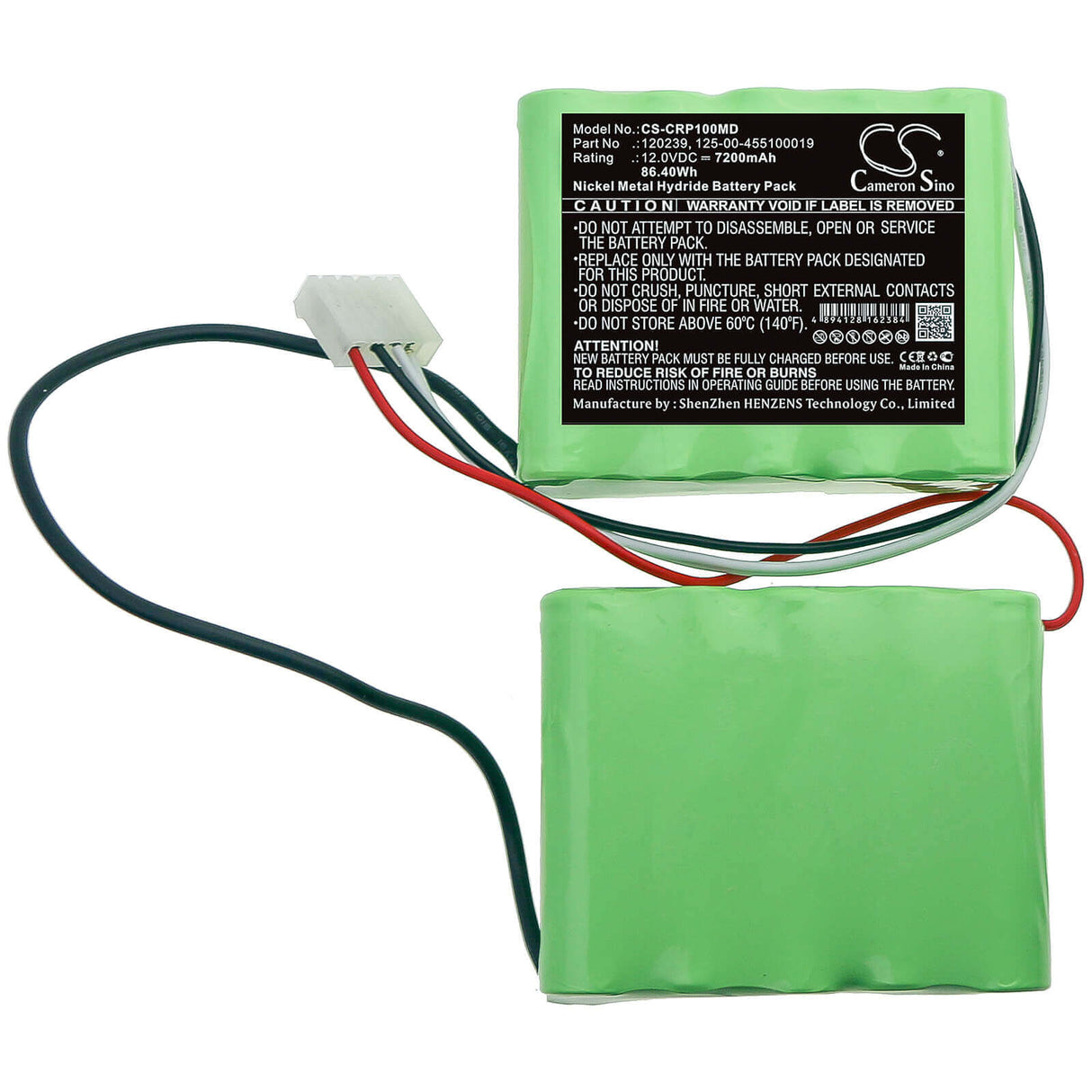 Battery For Criticon, Dinamap, Pro, 1000 12v, 7200mah - 86.40wh Medical Cameron Sino Technology Limited (Medical)   