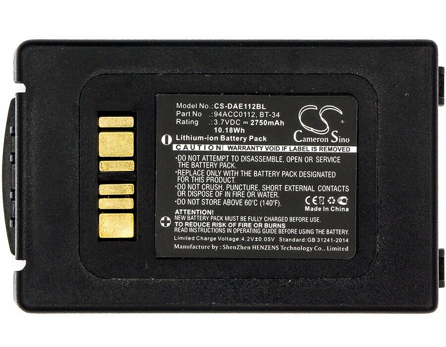 Battery For Datalogic, Elf 3.7v, 2750mah - 10.18wh Barcode Scanner Cameron Sino Technology Limited   