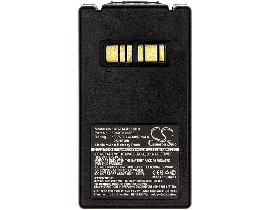 Battery For Datalogic, Falcon X3 3.7v, 6800mah - 25.16wh Barcode Scanner Cameron Sino Technology Limited   