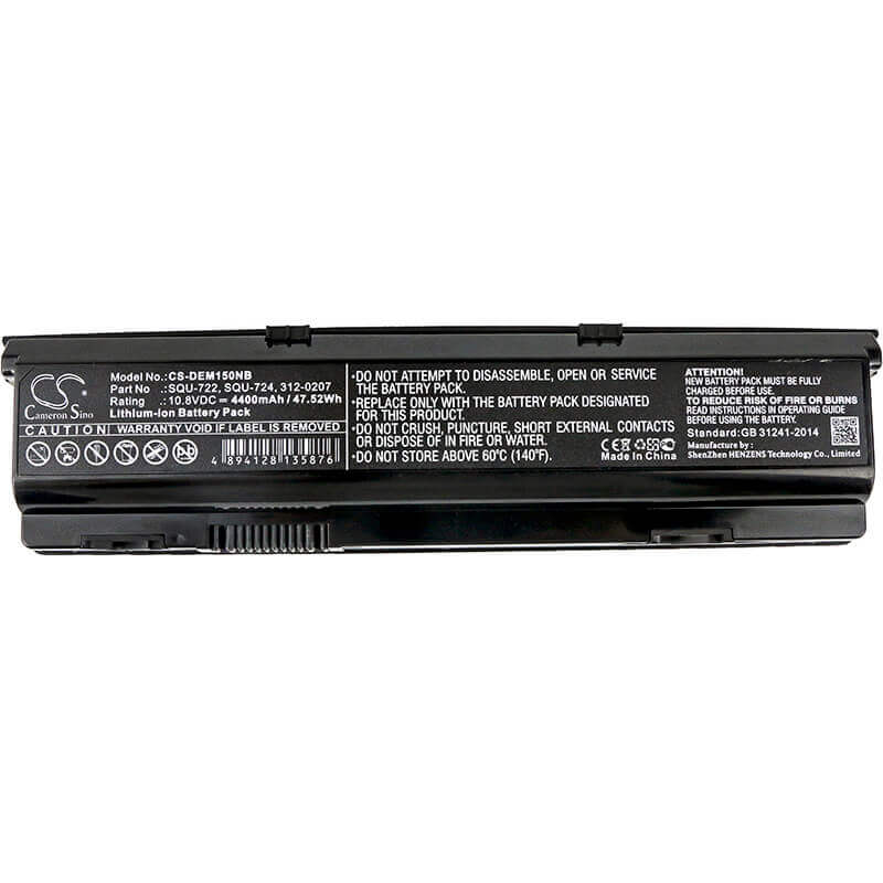 Battery For Dell Alienware M15x, Alienware P08g, M15x6cpribablk 10.8v, 4400mah - 47.52wh Batteries for Electronics Cameron Sino Technology Limited   