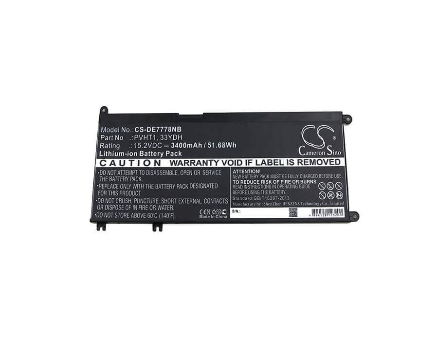 Battery For Dell, Dncwscb6106b, I7778-0026gry, Inspiron 17 7000 15.2v, 3400mah - 51.68wh Batteries for Electronics Cameron Sino Technology Limited   