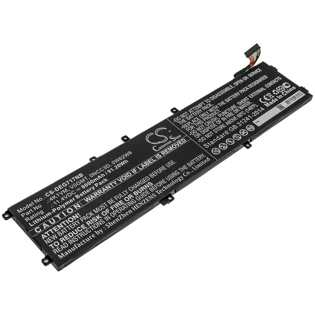 Battery For Dell, G7 17 7700 11.4v, 8000mah - 91.20wh Batteries for Electronics Cameron Sino Technology Limited   