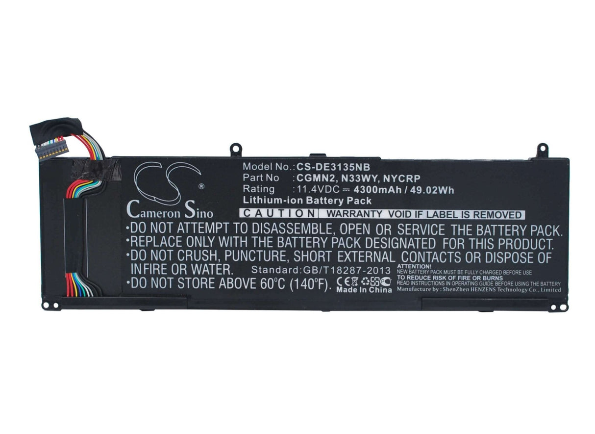 Battery For Dell, Inspiron 11 3000, Inspiron 11 3135, Inspiron 11 3137 11.4v, 4300mah - 49.02wh Batteries for Electronics Cameron Sino Technology Limited   