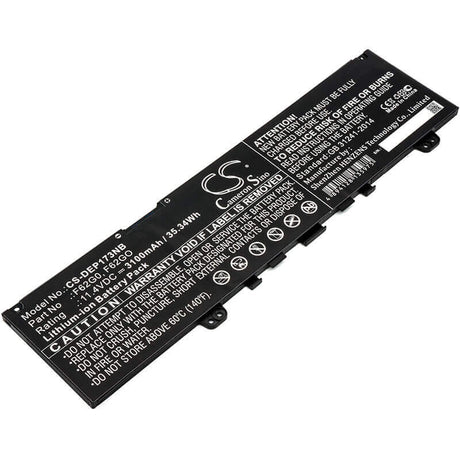 Battery For Dell, Inspiron 13 7000, Inspiron 7373, 11.4v, 3100mah - 35.34wh Batteries for Electronics Cameron Sino Technology Limited   