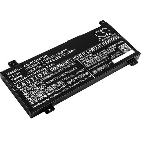 Battery For Dell, Inspiron 14 7000, Inspiron 14 7466, Inspiron 14 7467 15.2v, 3500mah - 53.20wh Batteries for Electronics Cameron Sino Technology Limited   