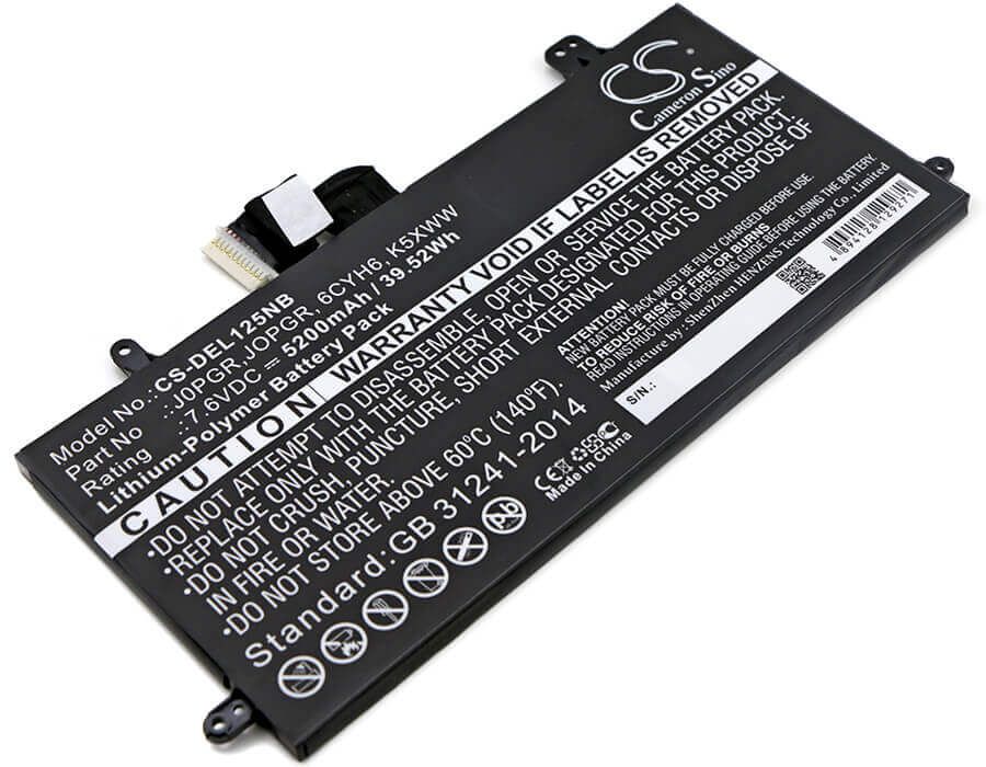 Battery For Dell Latitude 12 5285 7.6v, 5200mah - 39.52wh Batteries for Electronics Cameron Sino Technology Limited   