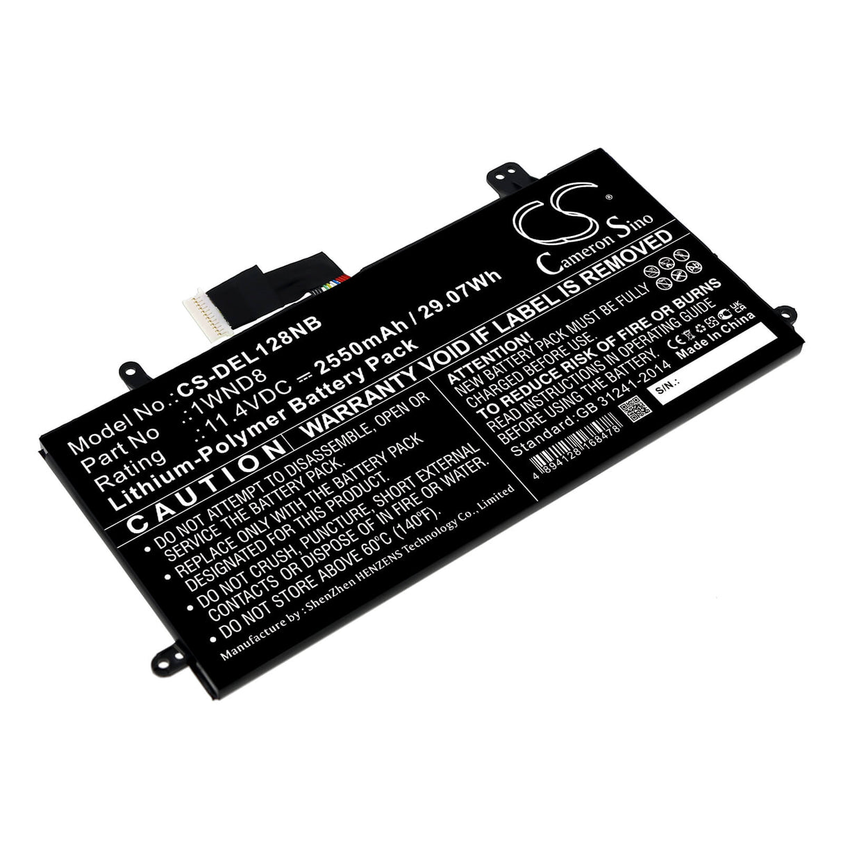 Battery For Dell, Latitude 12 5285, Latitude 5285 11.4v, 2550mah - 29.07wh Batteries for Electronics Cameron Sino Technology Limited   