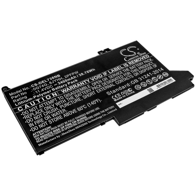 Battery For Dell, Latitude 12 5300, Latitude 12 7280, Latitude 12 7300 11.4v, 3400mah - 38.76wh Batteries for Electronics Cameron Sino Technology Limited   