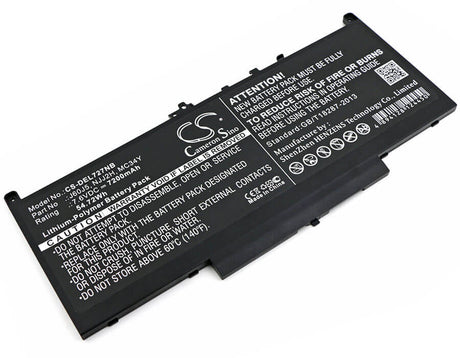 Battery For Dell, Latitude 12 E7270, Latitude 12 E7470 7.6v, 7200mah - 54.72wh Batteries for Electronics Cameron Sino Technology Limited   