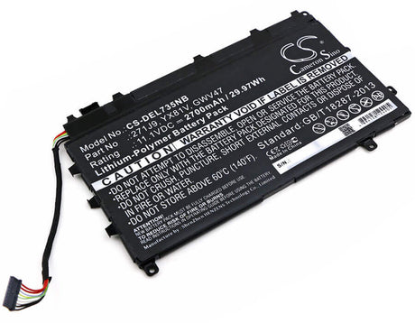 Battery For Dell, Latitude 13 7000, Latitude 7350 11.1v, 2700mah - 29.97wh Batteries for Electronics Cameron Sino Technology Limited   