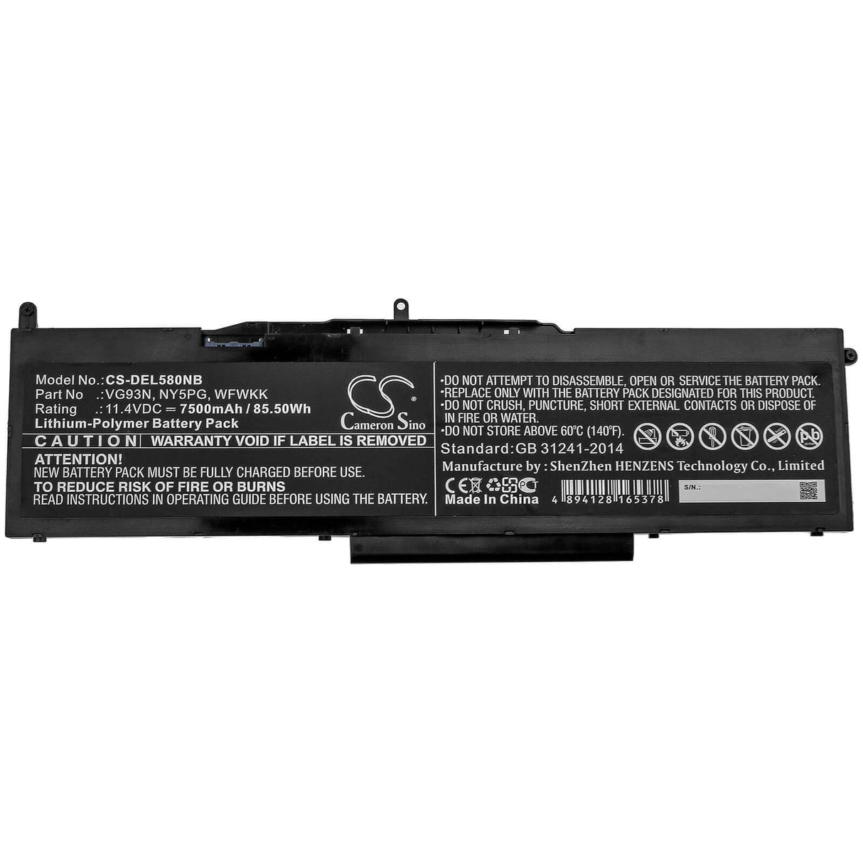 Battery For Dell, Latitude 5580, Latitude 5591, Precision 15 3520 11.4v, 7500mah - 85.50wh Batteries for Electronics Cameron Sino Technology Limited   