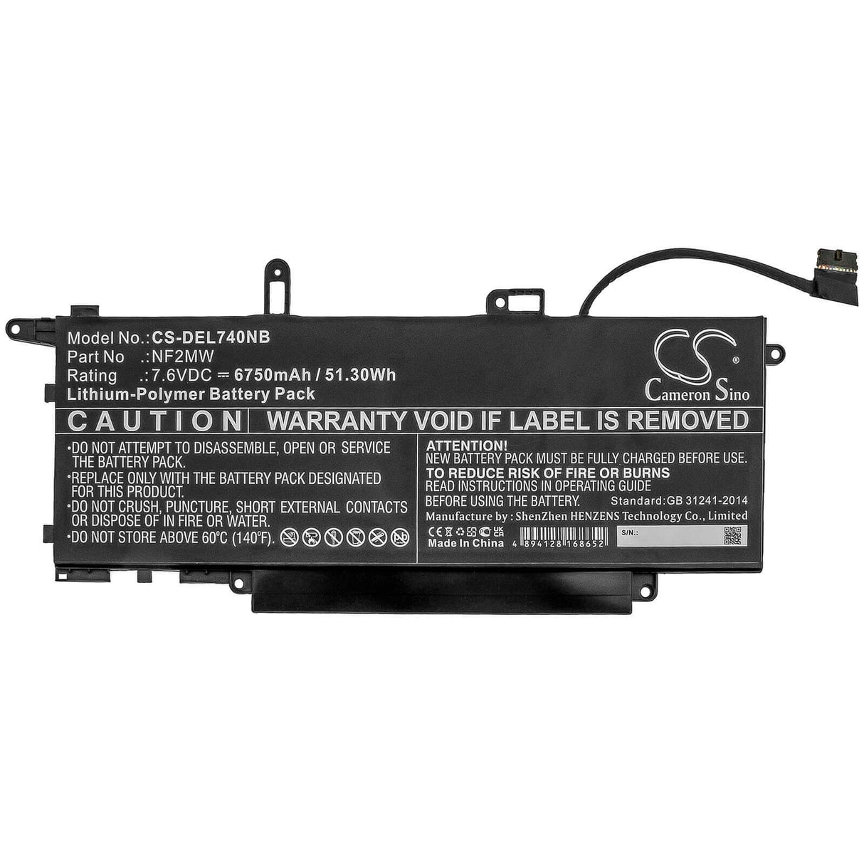 Battery For Dell, Latitude 7310 2-in-1, Latitude 7400 2-in-1, Latitude 7410 2-in-1 7.6v, 6750mah - 51.30wh Batteries for Electronics Cameron Sino Technology Limited   