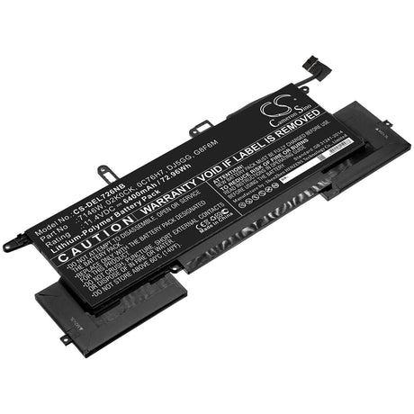 Battery For Dell, Latitude 7400 2-in-1, Latitude 7400 2-in-1 (n020l7400c-d1706cn) 11.4v, 6400mah - 72.96wh Batteries for Electronics Cameron Sino Technology Limited   