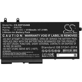 Battery For Dell, Precision, 15, 3540 11.4v, 4150mah - 47.31wh Batteries for Electronics Cameron Sino Technology Limited   