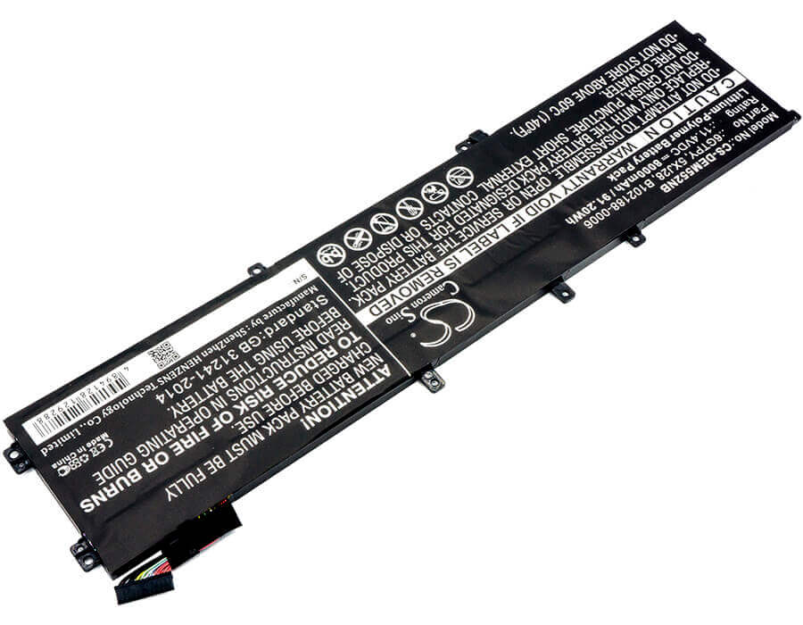 Notebook battery For Dell, Precision M5520, Xps 15 9560, Xps 15 9560 I7-7700 11.4v, 8000mah - 91.20wh Notebook, Laptop Cameron Sino Technology Limited   