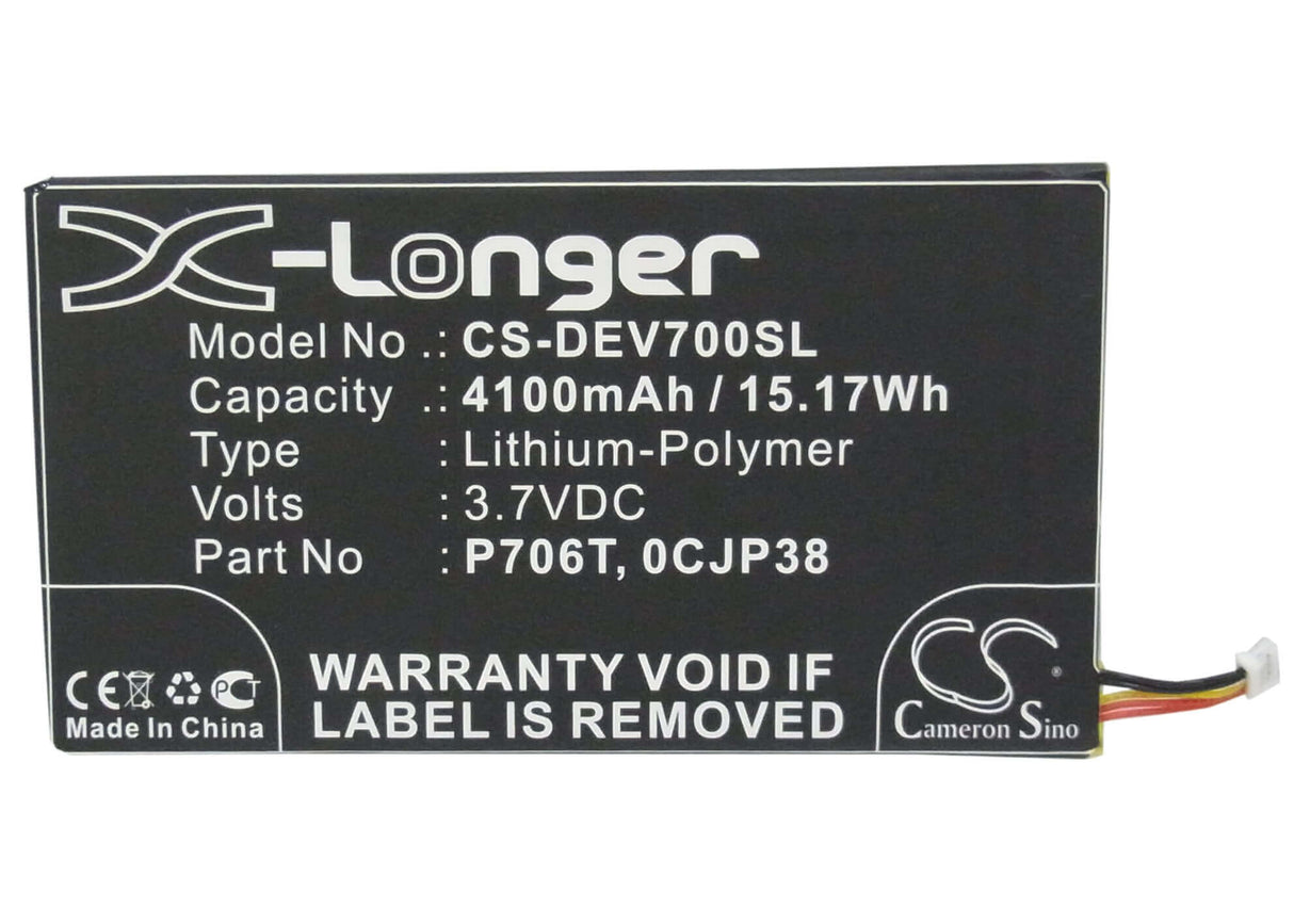 Battery For Dell Venue 7, Venue 8, Venue 7 3740 3.7v, 4100mah - 15.17wh Tablet Cameron Sino Technology Limited   