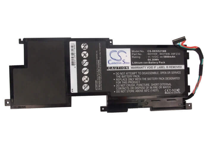 Battery For Dell Xps 15-l521x, Xps L521x 11.1v, 5800mah - 64.38wh Batteries for Electronics Cameron Sino Technology Limited   