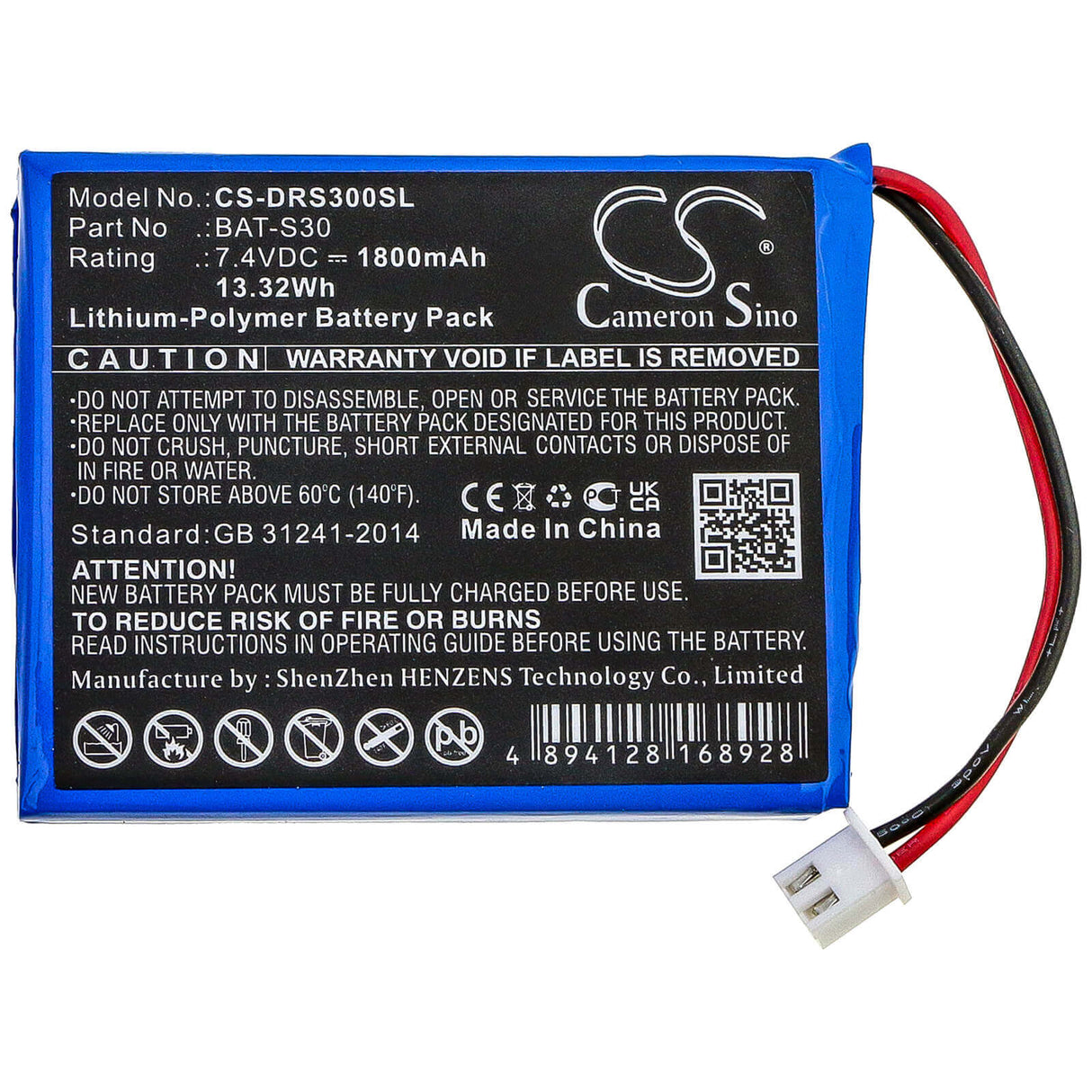 Battery For Deviser, S30 7.4v, 1800mah - 13.32wh Equipment, Survey, Test Cameron Sino Technology Limited   