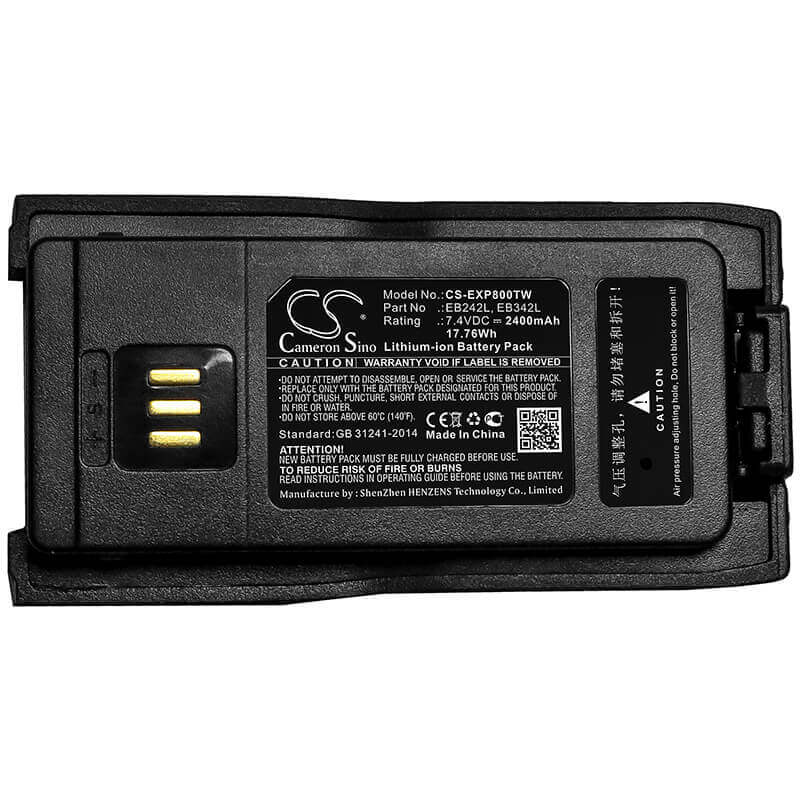 Battery For Diquea, Ep8000, Ep8100, Excera 7.4v, 2400mah - 17.76wh Two-Way Radio Cameron Sino Technology Limited   