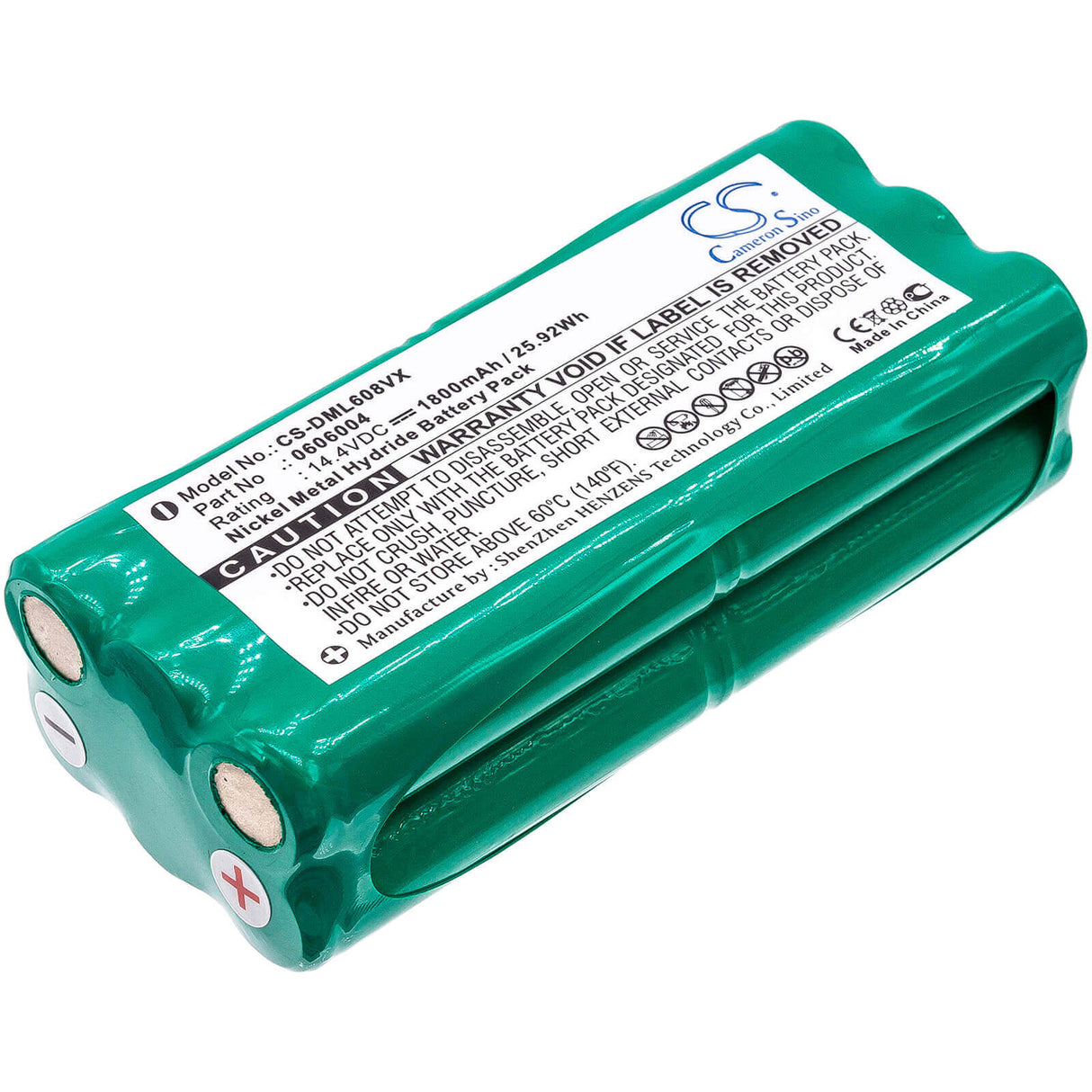 Battery For Dirt Devil Libero M606, M607 Spider 14.4v, 800mah - 11.52wh Vacuum Cameron Sino Technology Limited   