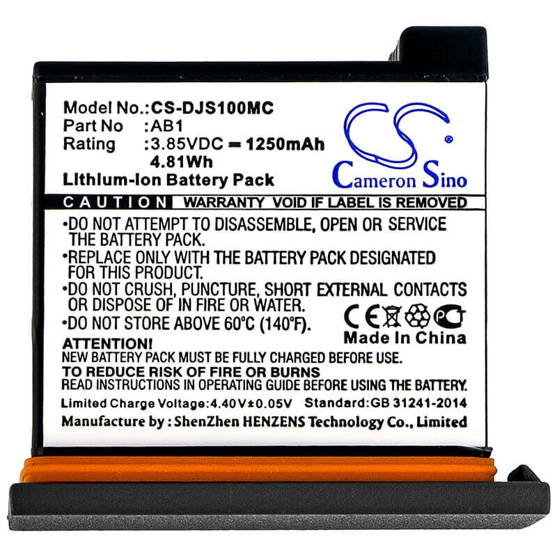 Battery For Dji, Osmo Action, 3.85v, 1250mah - 4.81wh Camera Cameron Sino Technology Limited   