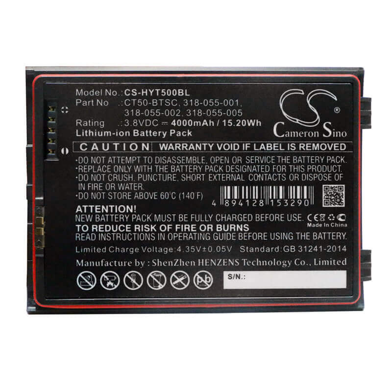 Battery For Dolphin, Ct40, Honeywell, Ct40 3.8v, 4000mah - 15.20wh Barcode Scanner Cameron Sino Technology Limited   