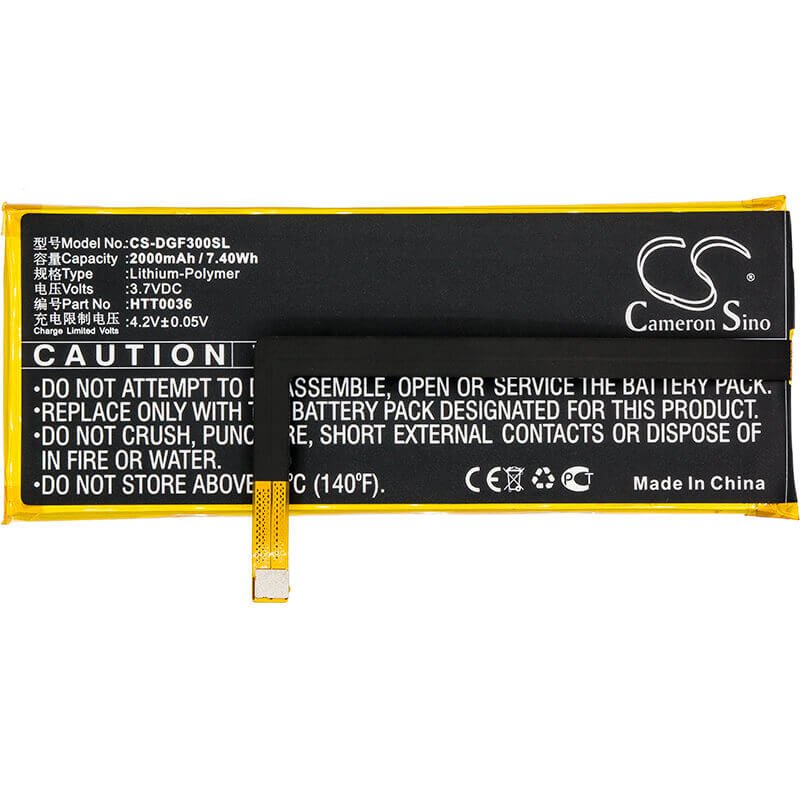 Battery For Doogee F3 3.7v, 2000mah - 7.40wh Mobile, SmartPhone Cameron Sino Technology Limited   