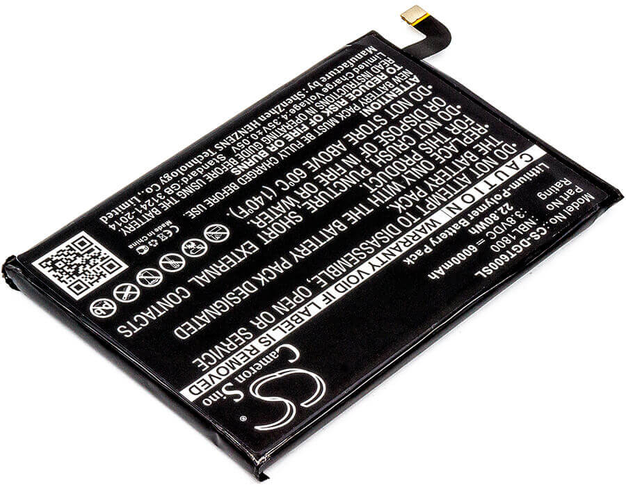 Battery For Doogee, Homtom Ht6, T6, T6 Pro 3.8v, 6000mah - 22.80wh Mobile, SmartPhone Cameron Sino Technology Limited   