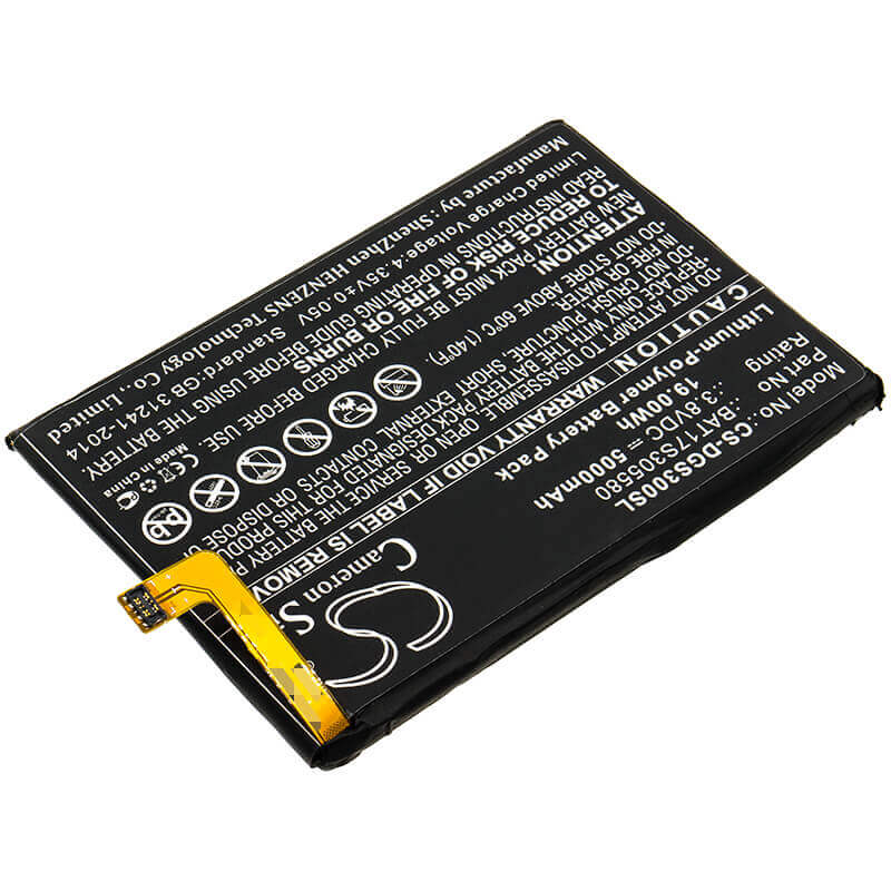 Battery For Doogee, S30 3.8v, 5000mah - 19.00wh Mobile, SmartPhone Cameron Sino Technology Limited   