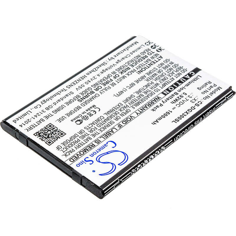 Battery For Doogee X3 3.7v, 1600mah - 5.92wh Mobile, SmartPhone Cameron Sino Technology Limited   