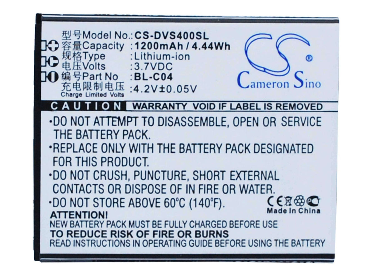 Battery For Doov Isuper S1, Isuper S1k, S1 3.7v, 1200mah - 4.44wh Mobile, SmartPhone Cameron Sino Technology Limited   